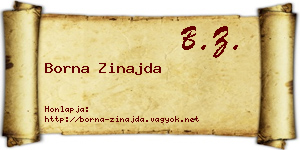 Borna Zinajda névjegykártya